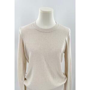 Quince Cream Crew Neck Sweater Medium